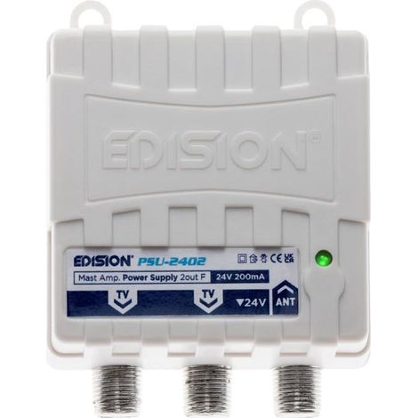 Alimentation - PSU-2402 - 24V 200mA - Amplificateur de mât - Bande passante 5-862 MHz - Connecteur F