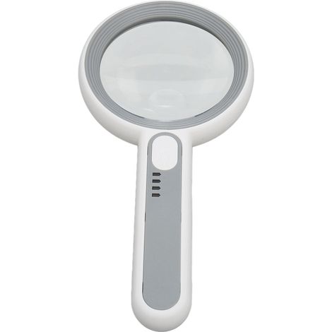 Loupe éclairée avec zoom 5X et 12X, interrupteur tactile ergonomique, lumière LED à trois modes, loupe portative adaptée aux personnes âgées pour l'examen des bijoux. (1/5)