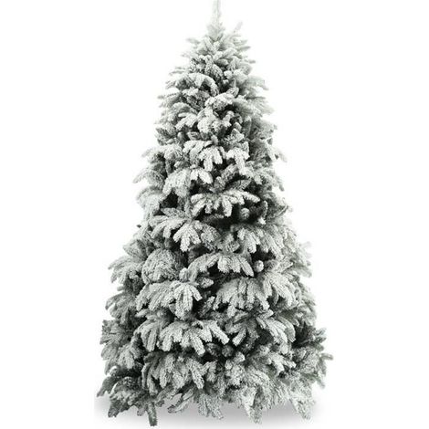 Albero di natale "Alaskan Frost" innevato con PE Effetto Real Touch + Flock -240 cm (1/3)