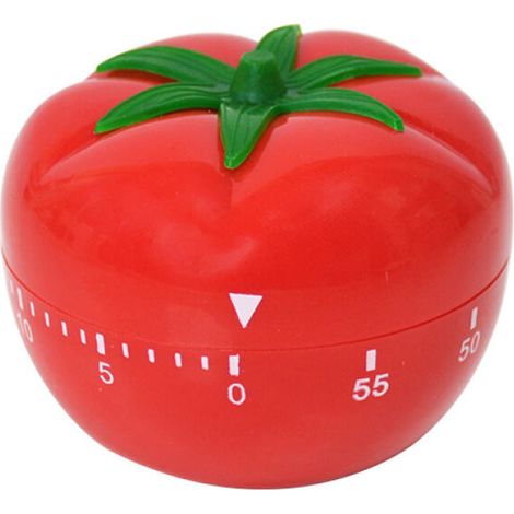Minuteur Pomodoro, Technique Pomodoro, sans Piles, analogique, à remonter, minuteur Court, pour Apprendre/Jouer/Cuisiner/Faire Ses devoirs, Rouge (1/5)