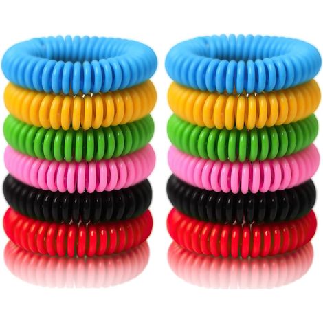 Bracelet Anti-moustiques - Huile de Citronnelle - Sans DEET - Imperméable - Réutilisable - Pour Enfants et Adultes - 24 Pièces (1/5)
