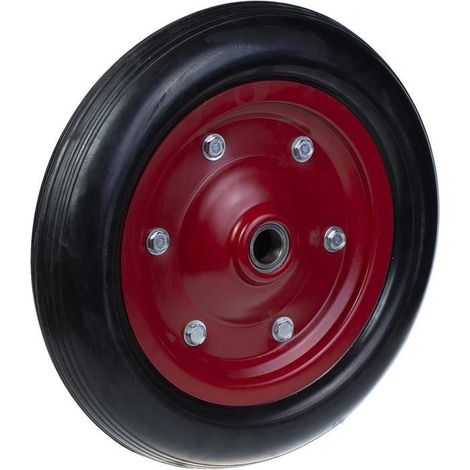 Ruota - ZHONGSHAN - 350mm - Gomma Nera - Acciaio Stampato - Capacità 350kg
