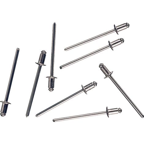 Rivetti ciechi in alluminio Ø 3,0 x 6 mm. 50 pz.