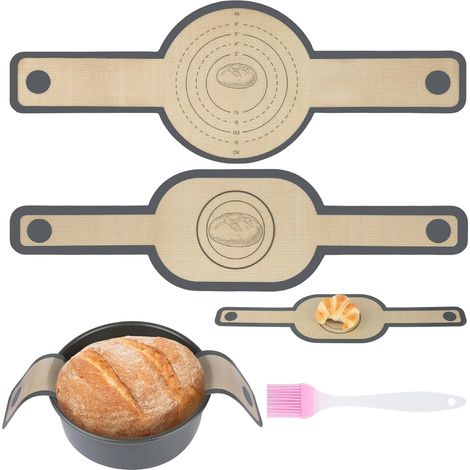 Accessoire Lot 2 tapis silicone Dutch Oven pain boulangerie racloir pinceau longues anches haute (1/5)