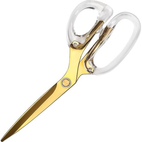 Paire de Ciseaux Polyvalents en Acier Inoxydable Doré - 23 cm - Poignées Souples & Confortables avec Lames Aiguisées - Bureau, École & Maison - Ciseaux Couture, Artisanat & Ciseaux Tissu (1/5)