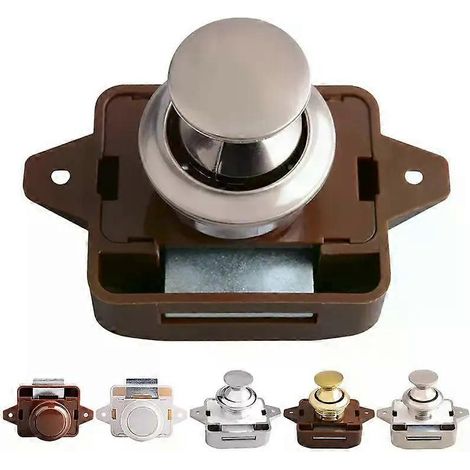Druckknopf-Verriegelung für Wohnmobile, schlüssellose Druckknopf-Schrankverriegelungen für Metallboote, Schrank- und Fachverriegelungen (1/4)