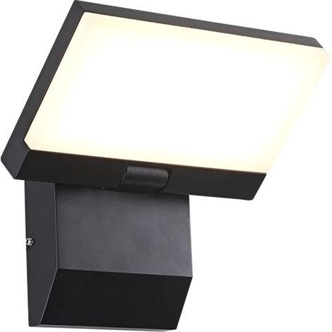 Applique murale extérieure 18 W, moderne, étanche IP65, pour maison, porche et garage (lot de 1), noire (1/4)