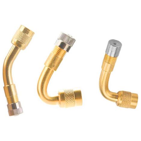 Valve de pneu en laiton, tige Schrader à 135 degrés avec adaptateur d'extension, convenant aux voitures, camions et motos. (1/5)