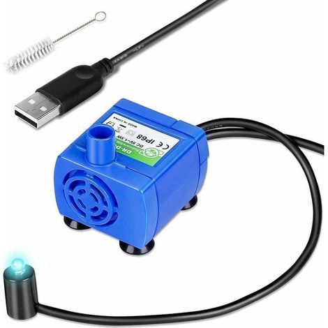 Pompe De Fontaine À Eau Pour Chat - Moteur Dc 5 V 1 5 W - Silencieuse Moins De 40 Db - Autonomie 20 000 Heures - Pour Fontaines Rondes Et Carrées - 1 Pièce (1/5)