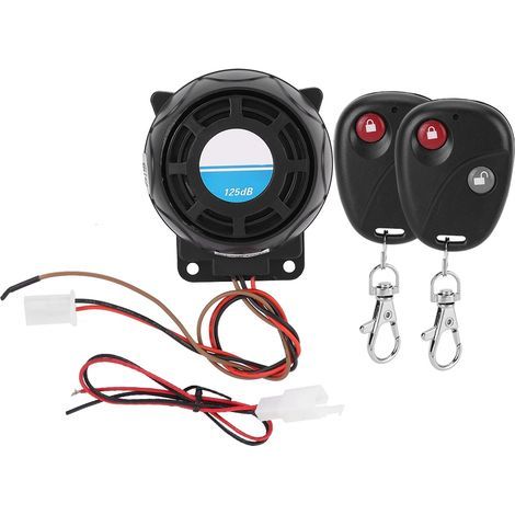Système de sécurité antivol de klaxon d'alarme de télécommande de moto 105-125dB (1/5)