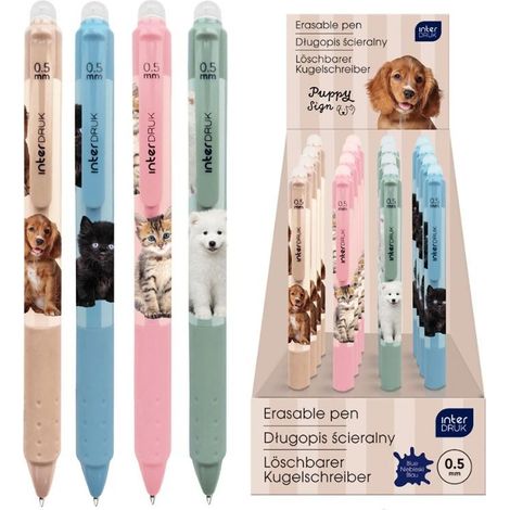 Puppy Sign abwischbarer Autokugelschreiber mit Griff (24 Stück)