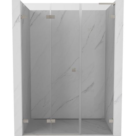 Porte de douche pliante gauche Mexen Lunar-F L 110 cm, transparent, nickel brossé - 836SL-110-050-97-00-L (1/5)
