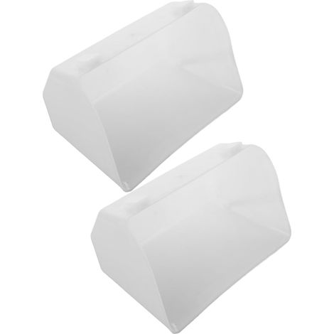 Mangeoire Suspendue pour Poules, Lot de 2 Pièces en Plastique Blanc  Résistante à L’usure et Légère, Adaptée aux Canards et Pigeons, Format Pratique pour Élevage (1/5)