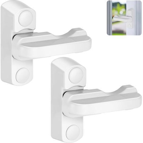 Lot de 2 - Verrous de fenêtre - Adaptés aux fenêtres en PVC (1/5)