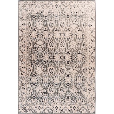 Tapis Tissé Rétro à Poils Ras "Saphira" Beige 80 x 150 cm (1/5)