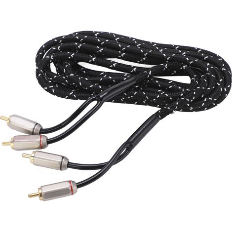 Câble Amplificateur Audio Stéréo 3m, Double Prise Mâle Universel pour Enceinte, Récepteur A/V, Caisson de Basses, Système Hi-Fi (1/5)