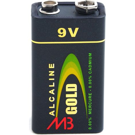 Microbatt - Pile alcaline 6LR61 MB 9V 680mAh (1/2)