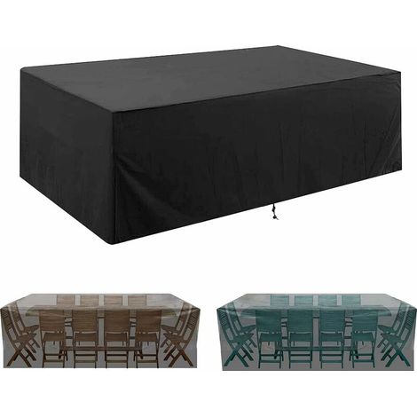 Housse Salon de Jardin, 210D Tissu Oxford Housse de Protection Housse de Meuble Exterieur, Bache Salon de Jardin Imperméable Résistance Au Vent Anti-UV Housse Table de Jardin (21313274cm) FDC (1/5)