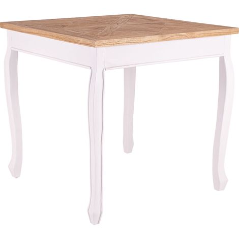 Table a manger Lindon carre 80 x 80 cm Nature / Blanc (1/5)