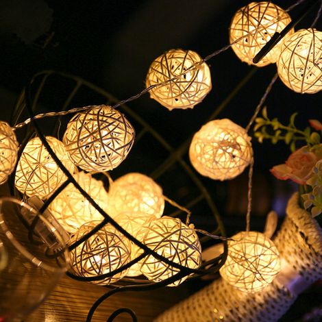 Guirlande Lumineuse Boule - 20 LED - 3 M - USB - Décoration Intérieure Extérieure - Pour Chambre Salon Mariage Fête (1/5)