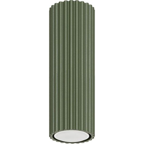 Spot Lampe Decke Aufputz Aluminium GU10 rund Ø 6,5 cm Olivgrün Modern Deckenlampe (1/5)