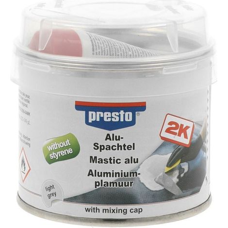 MASTIC DE REMPLISSAGE ALU 2K SANS STYRENE 250G PRESTO