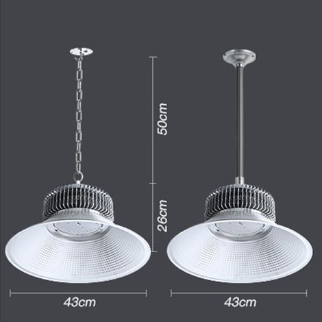 Luminaire LED High Bay 100W Aluminium Antirouille Haute Luminosité avec Chaîne de Suspension pour Entrepôt, Pilote Isolé (1/5)