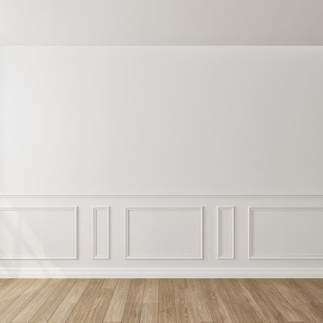 Nordlinger – Kit moulure décor 2 – Moulure murale bois 100% FSC – Longueur 310 à 400 cm – Prêtes à poser pour soubassement mural