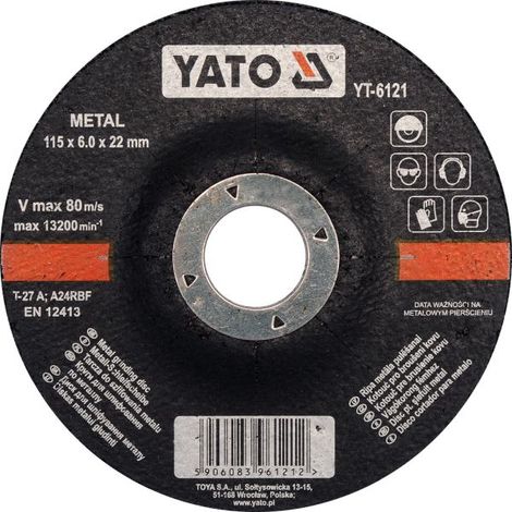 Disco abrasivo per metalli 115x6,0x22 mm