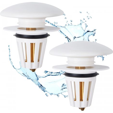 Bonde de Lavabo Bouchon Salle de Bain Pop up Universel pour Orifice de Vidange 34-40 2 pièces 40 mm 34 (1/5)