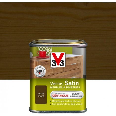 Vernice per mobili e oggetti V33, rovere moro satinato, 0,25l V33