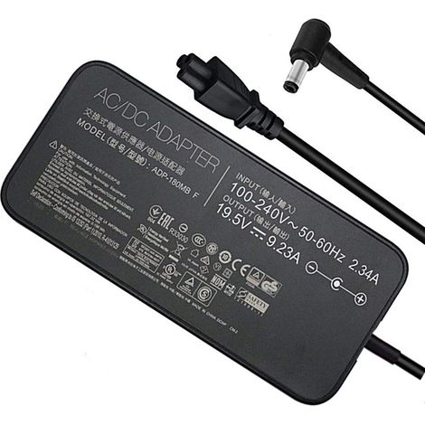 19.5V 9.23A 180W Chargeur Compatible pour G750JX G750JW G750JM G750JW-DB71 GL502 GL502VT GL502VS GL502VM GL702VM GL702VT ADP-180MB F ADP-180HB D FA180PM111 Adaptateur pour Ordinateur Portable (1/5)