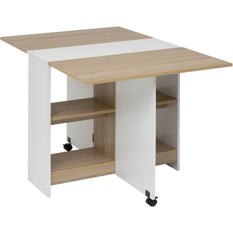 Tavolo pieghevole a 4 posti in legno e bianco eat up - 5five