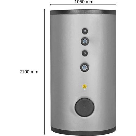 Evenes Warmwasserspeicher DSFI 1000 Edelstahl 2 Wärmetauscher 931 L Solarspeicher (1/5)
