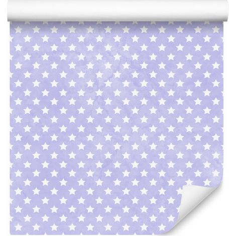 Papier peint à étoiles bleues et blanches pour salon et chambre 50x1000 cm (1/5)