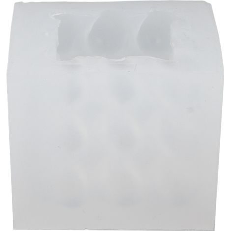 Moule de Bougie D'aromathérapie en Forme de Cube de Cœur 3D en Silicone, Moules de Bougie de Mariage de qualité Alimentaire Sûre (Moyen) (1/5)