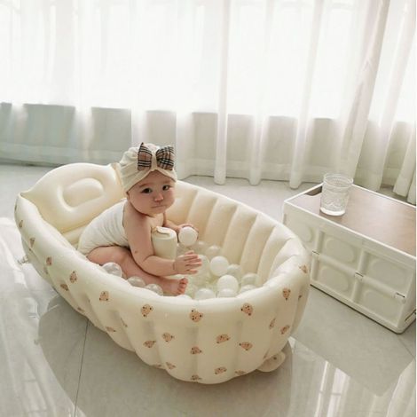baignoires gonflables pour bébé à partir de 3 mois et plus, baignoire de voyage portable pour bébé pour nouveau-né(90X50X25CM) (1/4)