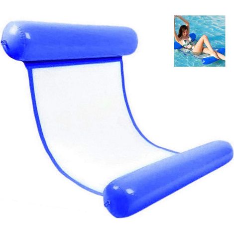 Hamac d'eau Gonflable, Flottant de Inclinable Flotteur Hamac, Lit Flottant Gonflable Hamac 4 -en-1 Multi Usage Pliable Flottantes Hamac Portable Flotteur Ultraléger pour l'adulte - (Bleu Marin)-Fei Y (1/5)