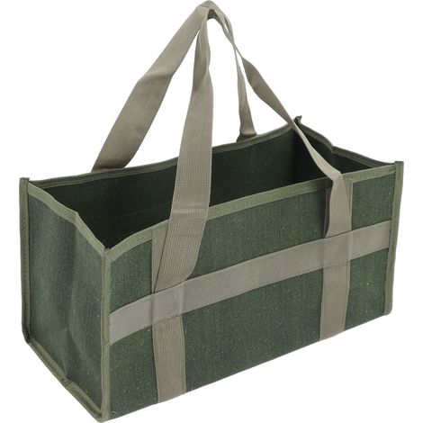 Werkzeugtasche mit großer Öffnung, olivgrünes Canvas, großes Fassungsvermögen, strapazierfähig und wasserdicht, Aufbewahrung für Elektriker, 43 x 21 x 21 cm / 16,9 x 8,3 x 8,3 Zoll (1/5)