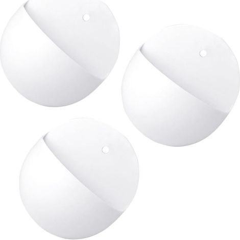 Support mural semi circulaire STOBOK en plastique pour 3 pots de fleurs (1/5)