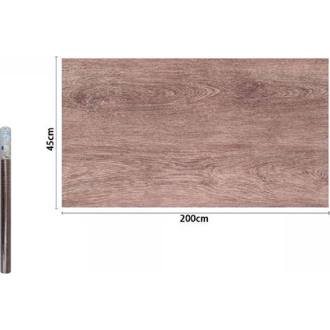 TrAdE Shop Traesio - Rotolo Pellicola Adesiva Per Parete Effetto Legno 45cmx2mt Cassetti Mobili 71246 -