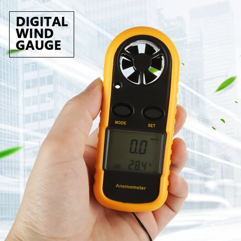 Anémomètre numérique portable, indicateur de vitesse du vent, débit d'air, thermomètre (1/5)