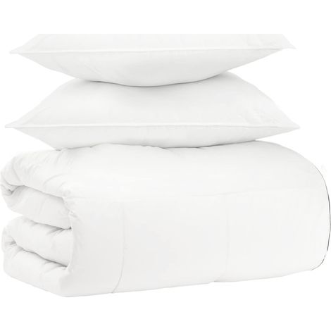 Ensemble de Duvet 3 pc Blanc Bambou vidaXL (1/5)