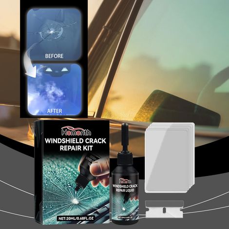 Autoglas-Pflegeset für Windschutzscheibenrisse und Kratzer – 20 ml + Klinge + Härterfolie 5 -- DE (1/5)