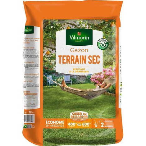 VILMORIN Semences de gazon rustique pour terrain sec - 10 kg