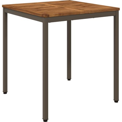 Mesa de cena de jardín Natural y Café 70 x 68,5 x 75 cm vidaXL