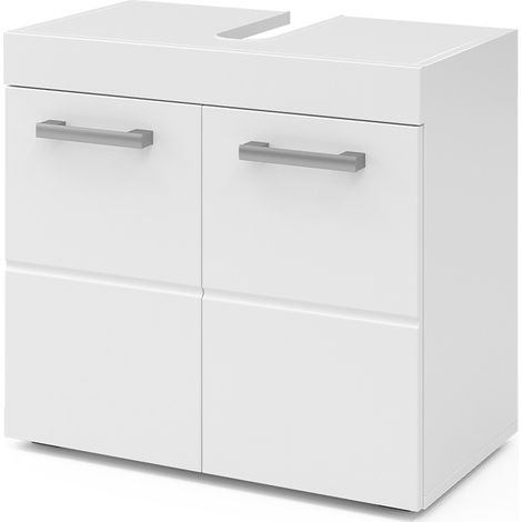Meuble sous vasque simple Luna, Blanc, 60 x 56 cm, Vicco