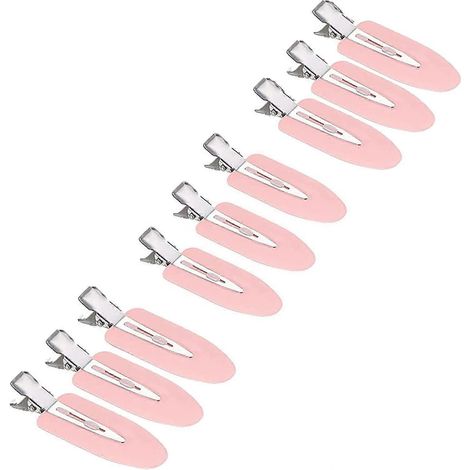 Pinces à cheveux anti-pliure [9 pièces], Pinces à cheveux anti-pliure, Outil de coiffure, pour frange, ondulations, outil d'application de maquillage (rose) (1/4)