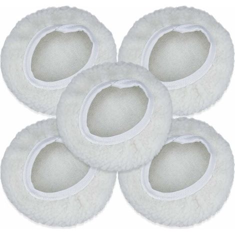 Kit de 5 disques de polissage (125-150 mm) pour polisseuse automatique. Compatible avec la plupart des polisseuses. (1/4)