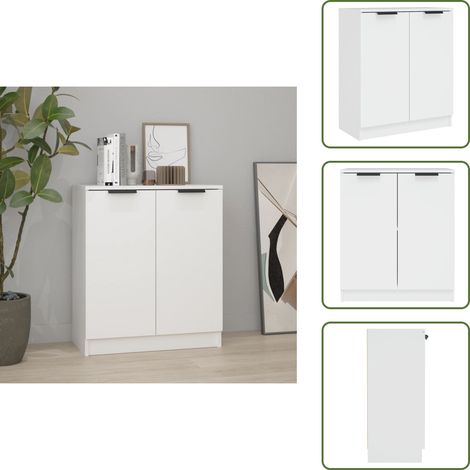 Credenza minimalista - vidaXL Credenza Bianca 60x30x70 cm in Legno tecnico - Credenza da soggiorno